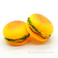 Eco-amigável Vinil Squety Hamburger Dog Toy Pet Products